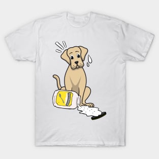 Funny Big Dog spilled mayonnaise T-Shirt